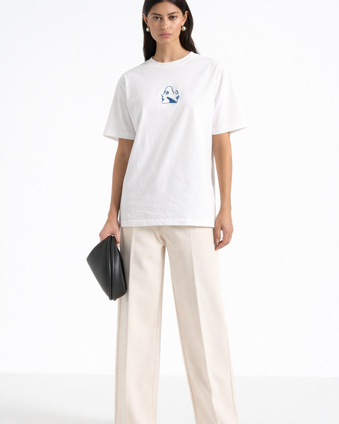 Aura – T-shirt Brodé One Line Art
