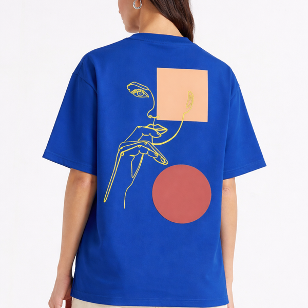 Pensive – T-shirt Minimaliste Femme One Line Art