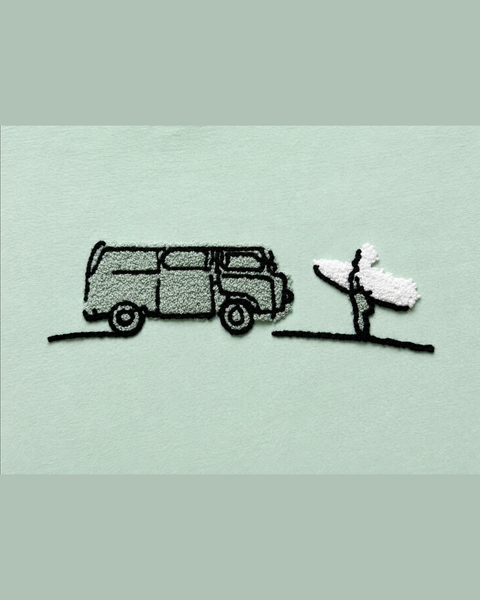 Van Escape T-Shirt Broderie Peluche Van & Surf – Rich.Art