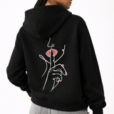 🟡 PRÉCOMMANDE: Hoodie 460g 100% Coton – Broderie Minimaliste - Design Silence (F) Rich.Art