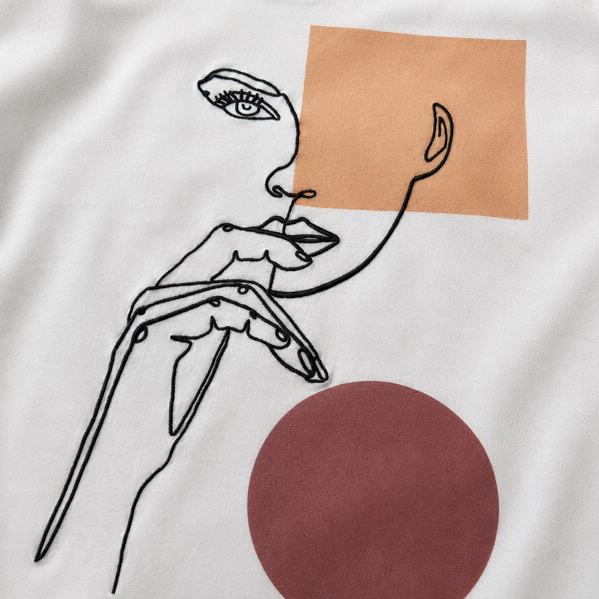 Pensive – T-shirt Minimaliste Femme One Line Art