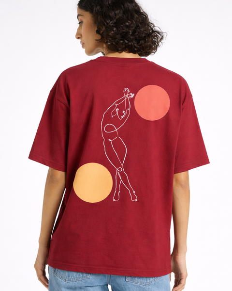 Danse des Formes – T-shirt One Line Art Minimaliste