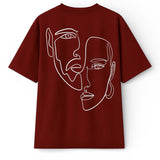 T-shirt Minimaliste Brodé 100% Coton – Design Double Visage (F) Ma boutique