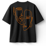 T-shirt Minimaliste Brodé 100% Coton – Design Double Visage (F) Ma boutique