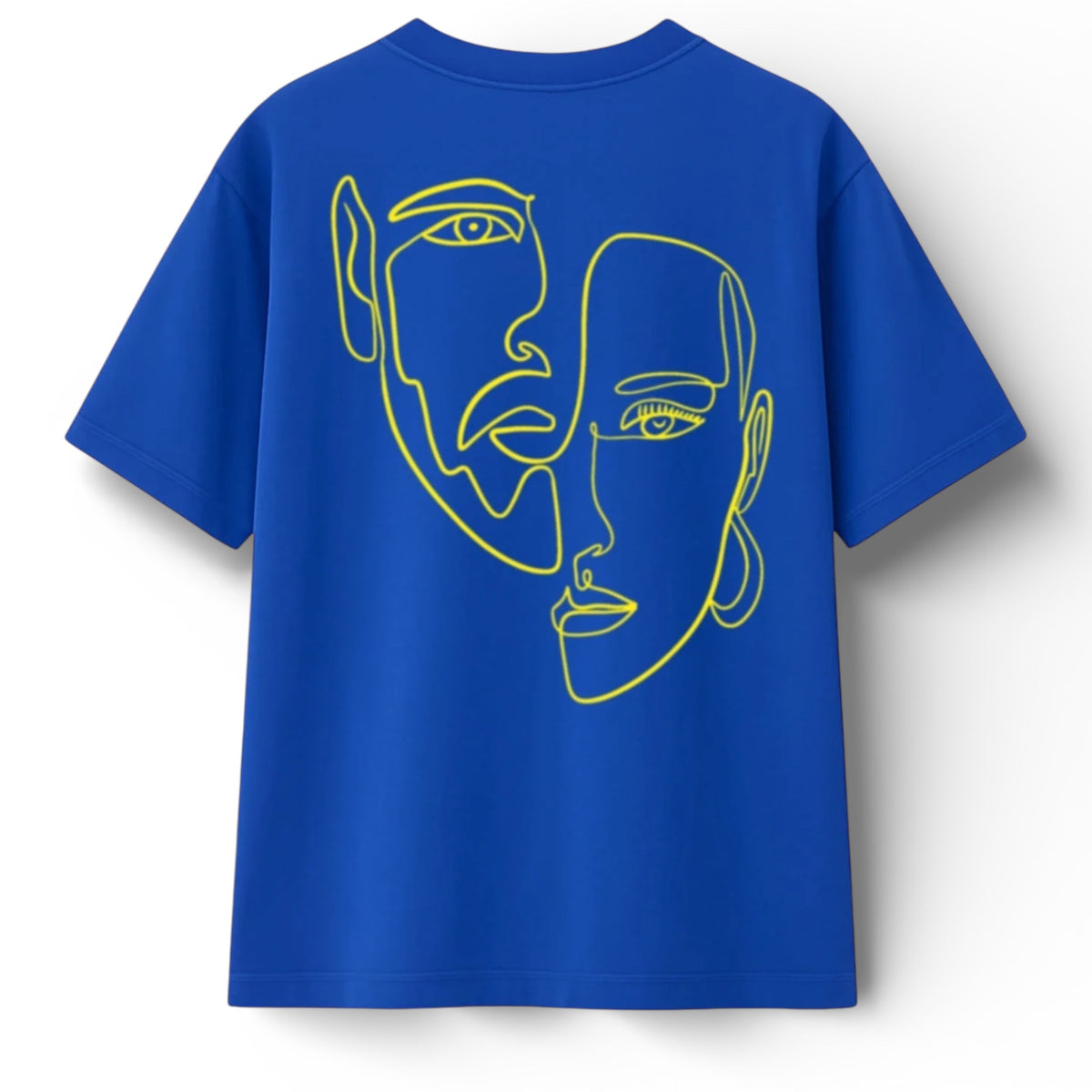 T-shirt Minimaliste Brodé 100% Coton – Design Double Visage (F) Ma boutique