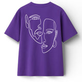 T-shirt Minimaliste Brodé 100% Coton – Design Double Visage (F) Ma boutique